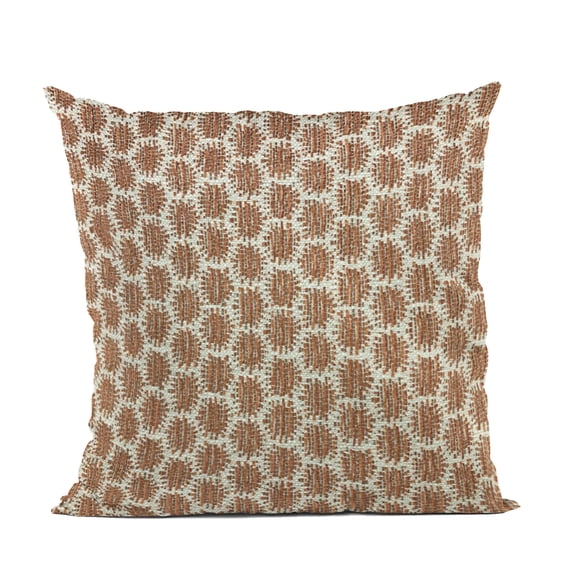Plutus 20" x 20" Eyelashes Dot Luxury Throw Pillow in Brown