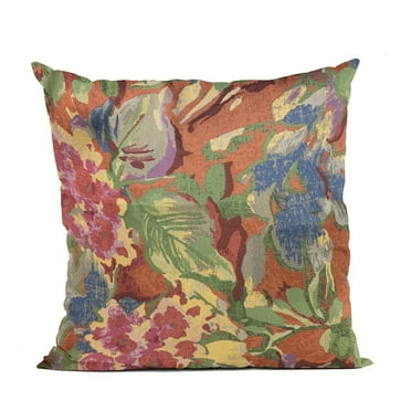 Plutus 20" x 20" Garden Floral Luxury Throw Pillow in Multi-Color