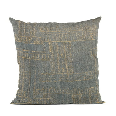 Plutus 20" x 20" Lux Abstract Luxury Throw Pillow in Blue