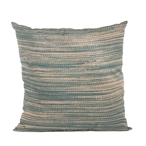 Plutus 20" x 20" Shower Stripe Luxury Throw Pillow in Blue