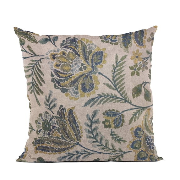 Plutus 20" x 26" Amazonian Floral Luxury Throw Pillow in Blue