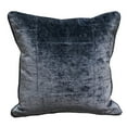 thumbnail image 1 of Plutus 20" x 26" Bleu Velour Luxury Throw Pillow in Blue, 1 of 2
