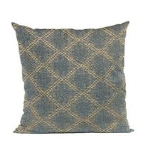 Plutus Brands Blue Diamond Cut Diamond Luxury Throw Pillow-Size:20" x 26"