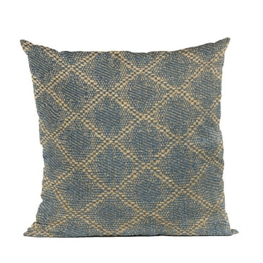 Plutus Brands Blue Diamond Cut Diamond Luxury Throw Pillow-Size:20" x 26"