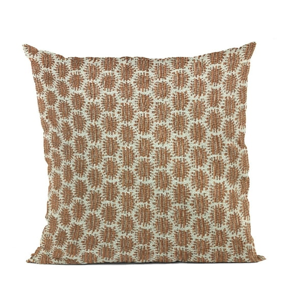 Plutus 20" x 26" Eyelashes Dot Luxury Throw Pillow in Brown