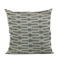 Plutus 20" x 26" Needles Stripe Luxury Throw Pillow in Blue