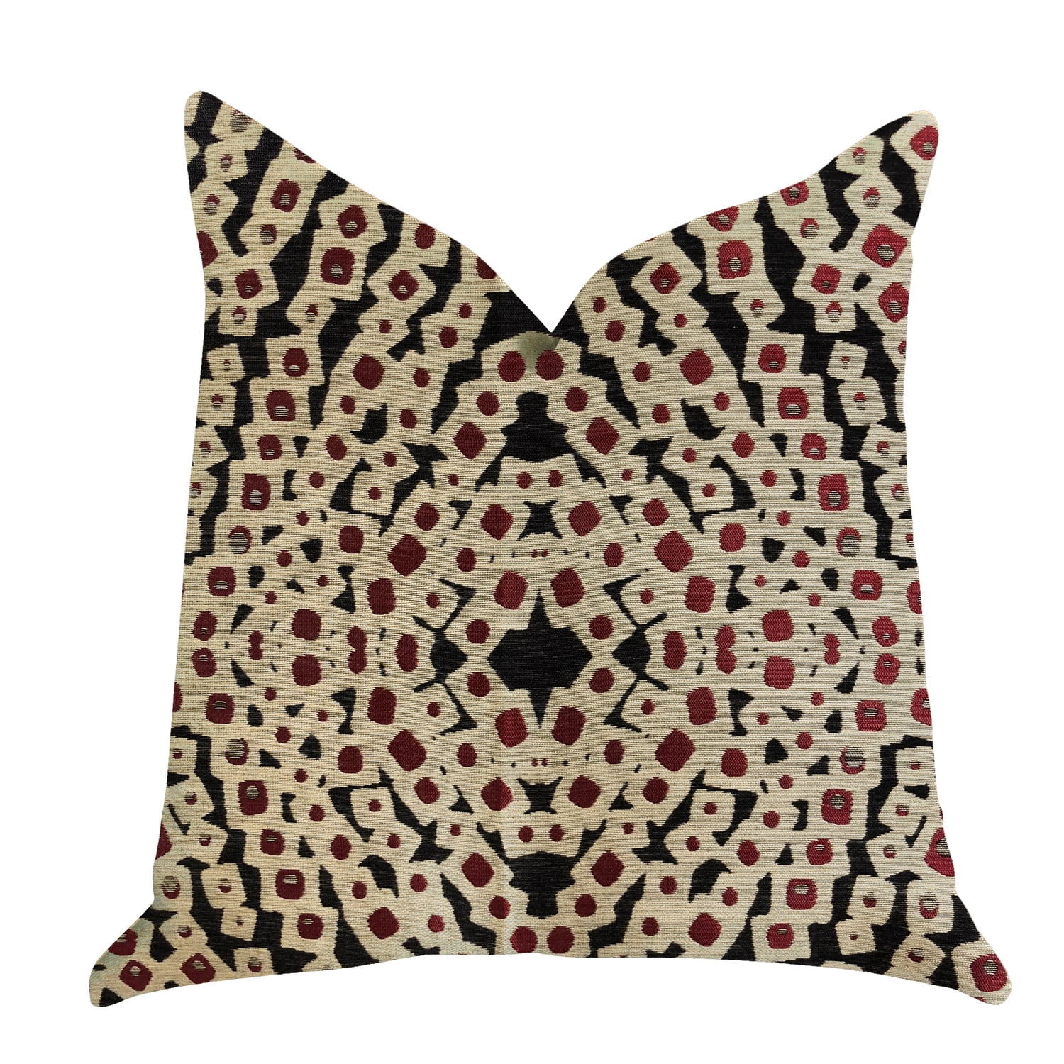 Plutus 20" x 26" Scarlet Gem Luxury Throw Pillow in Red and Black