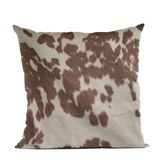 Plutus Brands Brown Plutus Cowhide Animal Luxury Throw Pillow 20 in x 30in, Double Sided 20" x 30" Queen