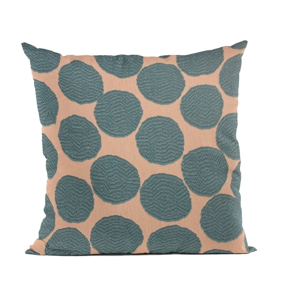 Plutus Brands Blue Plutus Dots Luxury Throw Pillow 20 in x 30in, Double Sided 20" x 30" Queen
