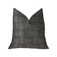 thumbnail image 1 of Plutus Licorice Black Artificial Leather Throw Pillow 20"L x30"W, 1 of 3