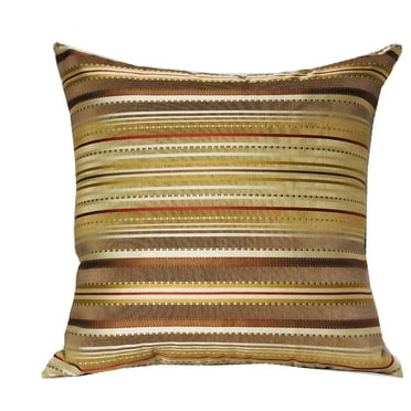 Plutus 20" x 30" Macedonia Handmade Luxury Pillow in Gold Red and Silver