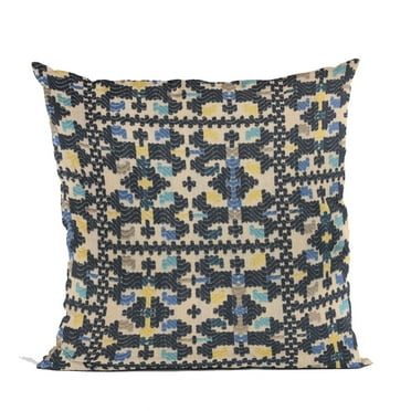 Plutus 20" x 30" Morocco Damask Luxury Throw Pillow in Blue