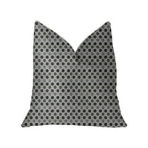 Plutus 20" x 30" Paramount Luxury Throw Pillow in Gray and Black