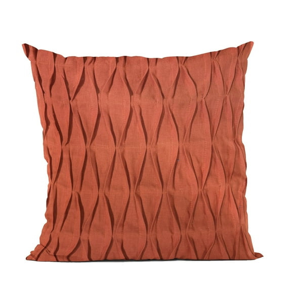 Plutus 20" x 30" Tucked Solid Color Luxury Throw Pillow in Red