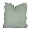thumbnail image 1 of Plutus Curly Mongolian Fur White Handmade Throw Pillow-Color:White,Size:20" x 30", 1 of 3