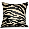 thumbnail image 1 of Plutus 20" x 36" Black Zebra Luxury Throw Pillow in Black Animal Motif, 1 of 2