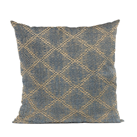 Plutus Brands Blue Plutus Cut Diamond Luxury Throw Pillow 20 in x 36in, Double Sided 20" x 36" King
