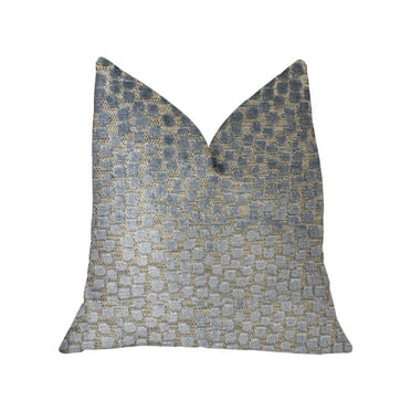 Plutus 20" x 36" Dusky Gem Luxury Throw Pillow in Blue and Silver