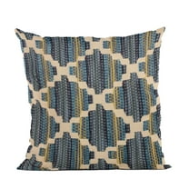 Plutus 20" x 36" Lights Diamond Luxury Throw Pillow in Blue