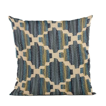 Plutus 20" x 36" Lights Diamond Luxury Throw Pillow in Blue
