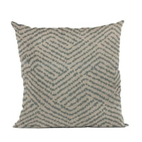 Plutus Brands Blue Maze Chevron Luxury Throw Pillow-Size:20" x 36"