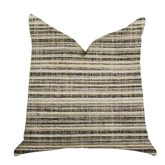 Plutus 20" x 36" Skyway Lines Luxury Throw Pillow in Brown-Beige Multi Tones