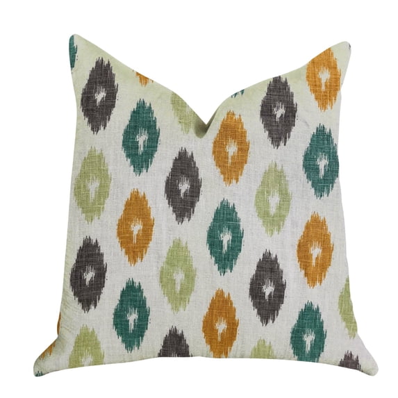 Plutus 20" x 36" Wild Ingrid Ikat Luxury Throw Pillow in Multi Color