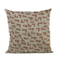 thumbnail image 1 of Plutus 22" x 22" Angles Abstract Luxury Throw Pillow in Brown and Beige, 1 of 3