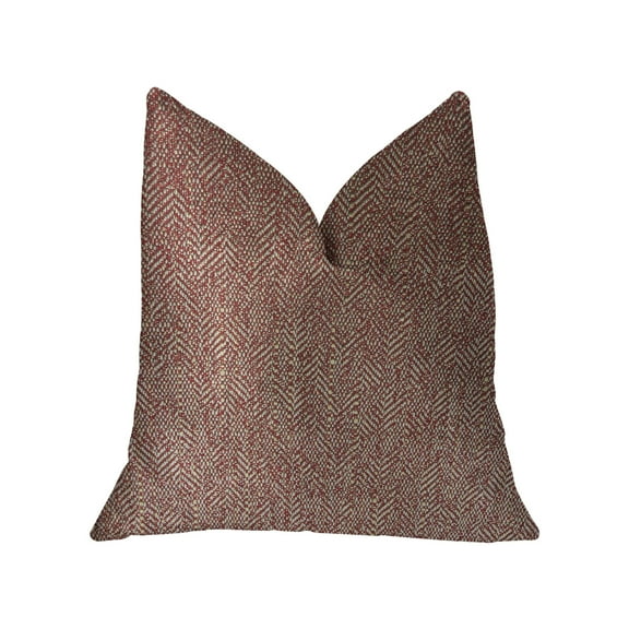 Plutus 22" x 22" Antoinette Luxury Throw Pillow in Red and Gold