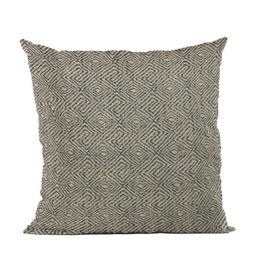 Plutus 22" x 22" Gem Plaid Luxury Throw Pillow in Blue