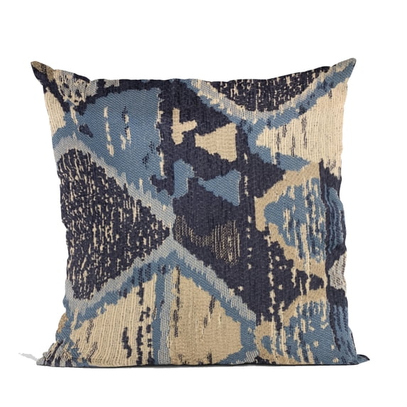 Plutus Brands Blue Plutus Hidden Seas Abstract Luxury Throw Pillow 22 in x 22in, Double Sided 22" x 22"