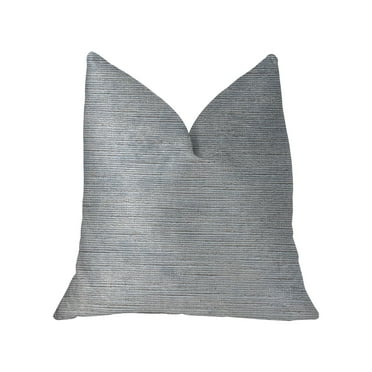 Plutus 22" x 22" Icy Sky Luxury Throw Pillow in Blue and Silver