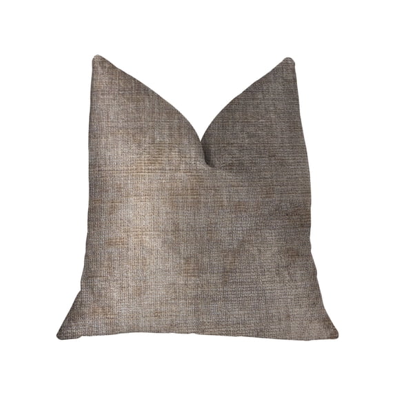 Plutus 22" x 22" Monroe Luxury Throw Pillow in Bisque Beige