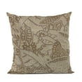 thumbnail image 1 of Plutus Brands Brown Plutus Mustard Jacquard Luxury Throw Pillow 22 in x 22in, Double Sided 22" x 22", 1 of 9