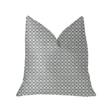 Plutus 22" x 22" Object Lens Luxury Throw Pillow in Blue and Beige