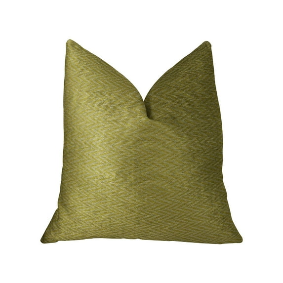Plutus 24" x 24" Honey Praire Handmade Luxury Pillow in Yellow and Cream