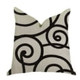 thumbnail image 1 of Plutus 24" x 24" Moda Capella Luxury Throw Pillow in Black and White, 1 of 3
