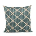thumbnail image 1 of Plutus Brands Blue Zig Zag Cut Diamond Luxury Throw Pillow-Size:24" x 24", 1 of 3