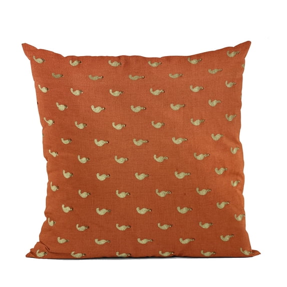 Plutus Brands Plutus Red Beaded Motif Luxury Throw Pillow, 26L x 26W