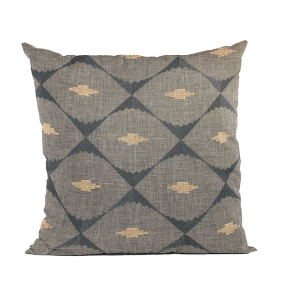 Plutus 26" x 26" Cubes Diamond Luxury Throw Pillow in Blue