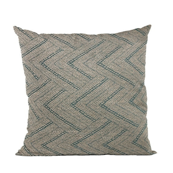 Plutus Brands Blue Plutus Triangles Abstract Luxury Throw Pillow 26 in x 26in, Double Sided 26" x 26"
