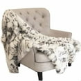 thumbnail image 1 of Plutus 80" x 90" Rabbit Faux Fur Handmade Luxury Throw in Ivory, 1 of 4