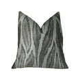 thumbnail image 1 of Plutus Agate River Gray Silver Ivory Handmade Luxury Pillow - Double Sided 20" x 20", 1 of 3
