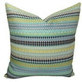 thumbnail image 1 of Plutus Alpenglow Handmade Double Sided Throw Pillow - Turquoise - Yellow & Navy - 24 x 24 in., 1 of 3