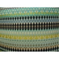 thumbnail image 1 of Plutus Alpenglow Handmade Throw Pillow - Turquoise - Yellow & Navy - 12 x 25 in., 1 of 3