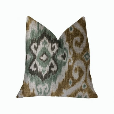 Plutus Ambrosia Yellow and Beige Luxury Throw Pillow