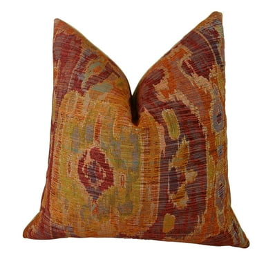Plutus Bear Canyon Ikat Handmade Throw Pillow, Double Sided