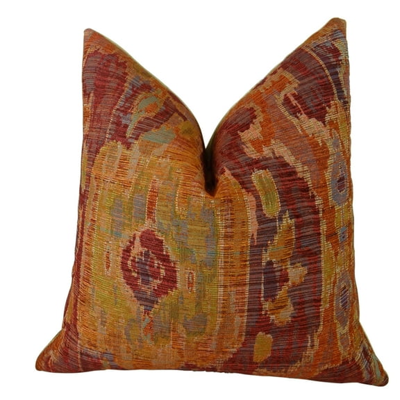 Plutus Bear Canyon Ikat Handmade Throw Pillow
