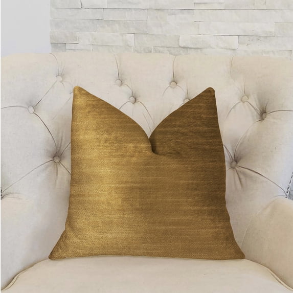 Plutus Beverly Gold Luxury Throw Pillow
