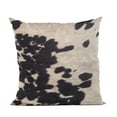 thumbnail image 1 of Plutus Brands Black Plutus Cowhide Animal Luxury Throw Pillow 22 in x 22in, Double Sided 22" x 22", 1 of 2